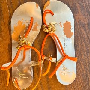 Giuseppe Zanotti Sandal Size 7.5 Orange